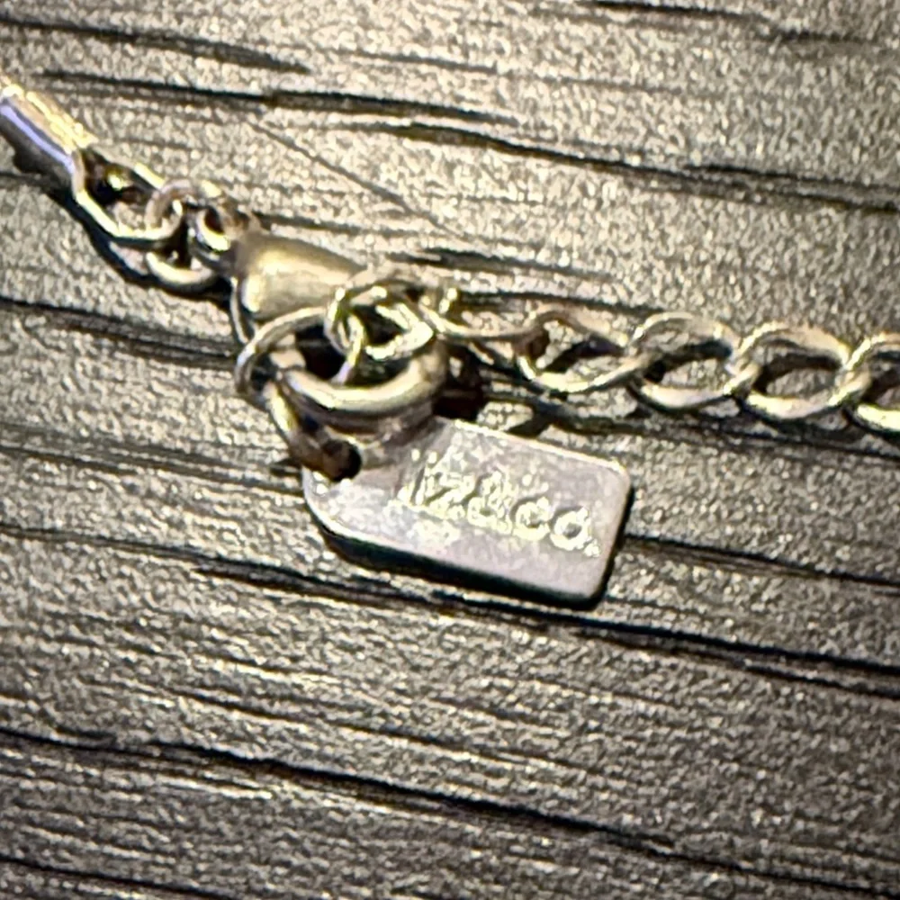 liz & co. Women’s Silver Necklace with Blue Accent Pendant